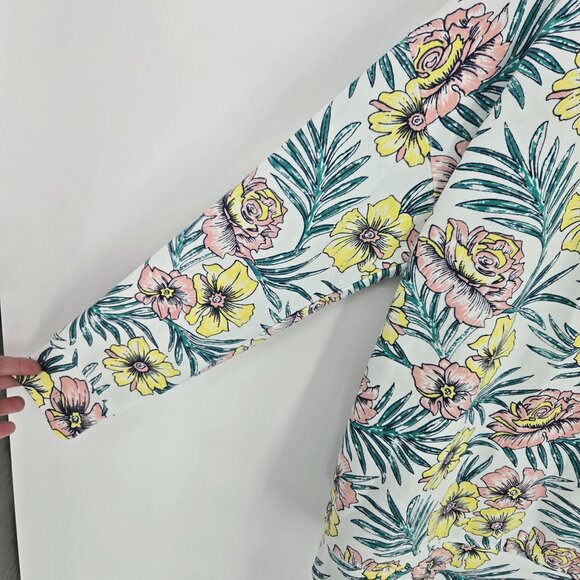 Lou and grey womens size large tropical floral terry cloth pullover sweatshirt - Picture 2 of 8